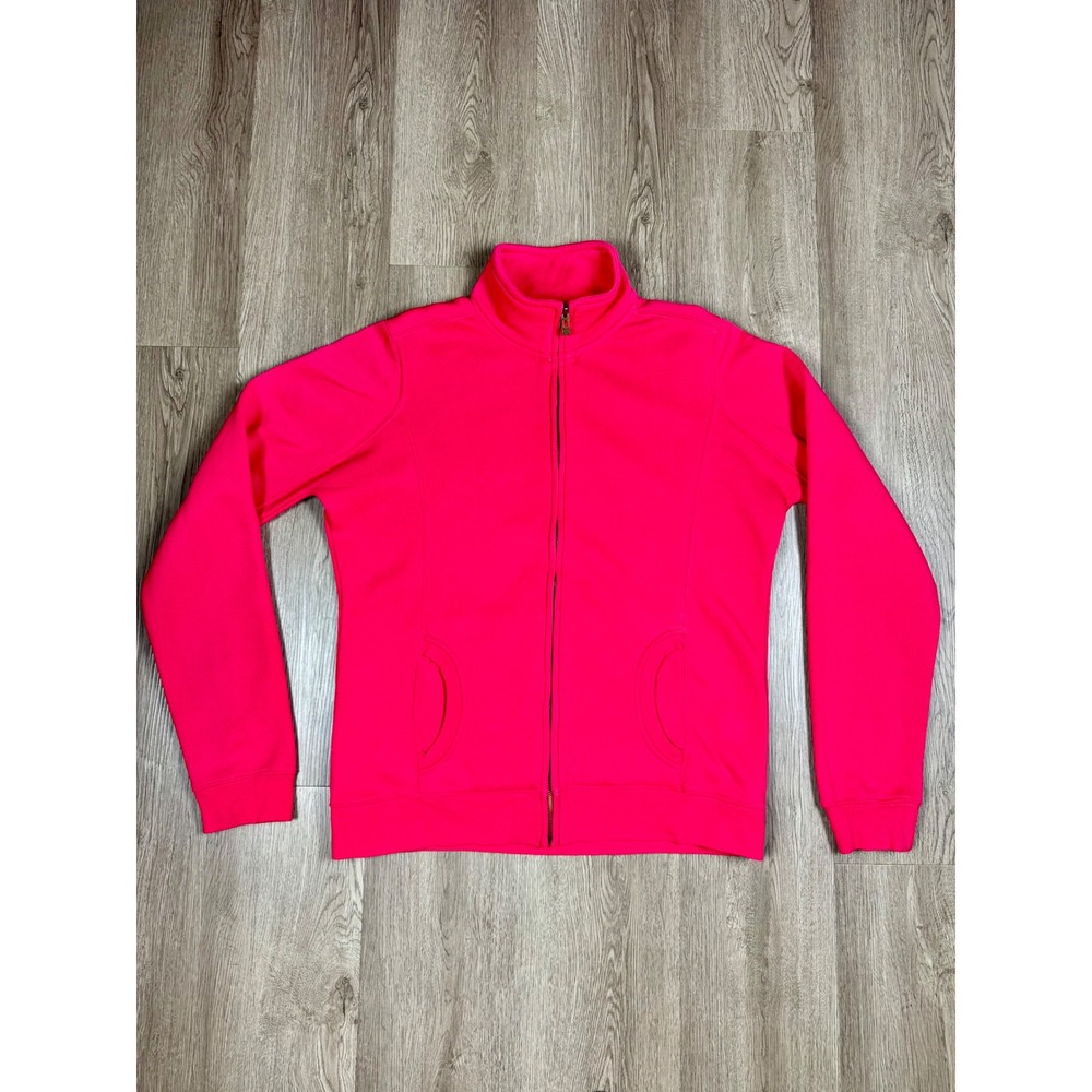 Fox Racing Women's Pink Full Zip Sweatshirt Jacket Size M L Fleece Lined Casual